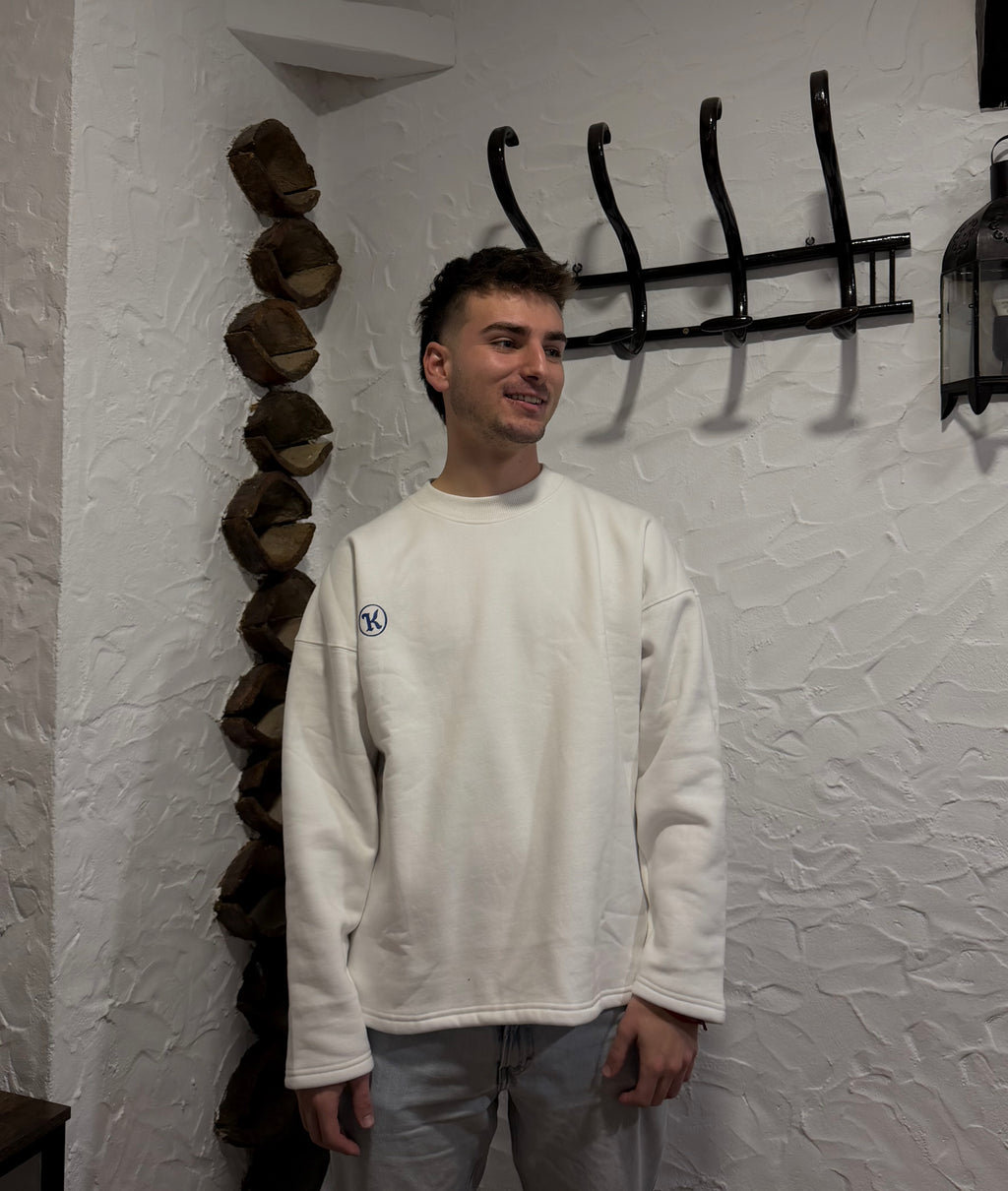 Alive White Crewneck